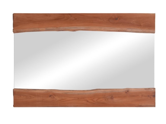 Καθρέπτης Riverine pakoworld teak ξύλο σε φυσική απόχρωση 120x80x4εκ