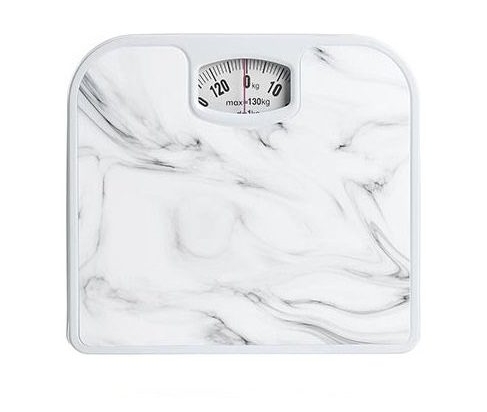 Inart Ζυγαριά Αναλογική 130KG Λευκό Σίδερο Σχ.2 26x24x4εκ