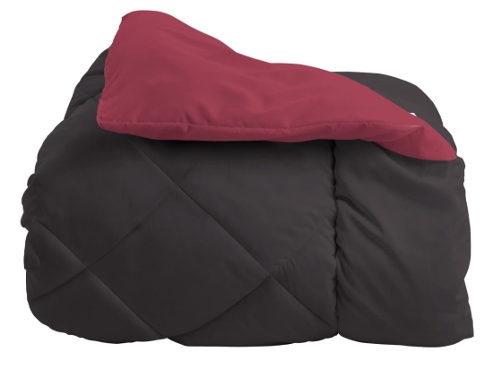 Amo la Casa Πάπλωμα Μονό Microsatin 170×250 – Bi Color  Ανθρακί/Μπορντώ