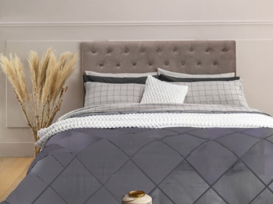 Amo la Casa Πάπλωμα Μονό 170x250 Microsatin Printed - Aria Ανθρακί/Γκρι