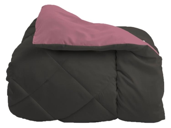 Amo la Casa Πάπλωμα King Size 260x250 Microsatin Printed - Bicolor Ανθρακί/Σάπιο Μήλο