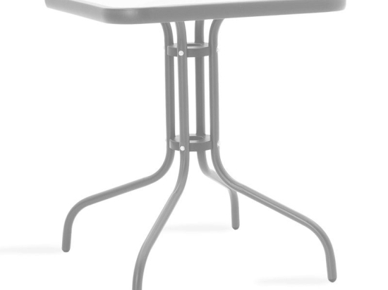 Τραπέζι Watson pakoworld μέταλλο γκρι-γυαλί 80x80x70εκ