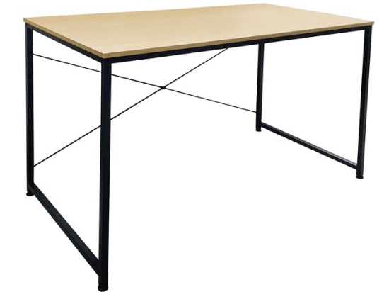 Ξύλινο γραφείο με μεταλλική βάση 120x60x74 εκ