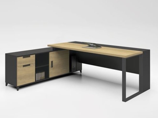 Project γραφείο αναστρέψιμο 180x160cm sonoma με γκρι