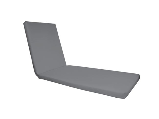 Sunlounger μαξιλάρι ξαπλώστρας αδιάβροχο σε γκρι χρώμα 60x196x7 εκ