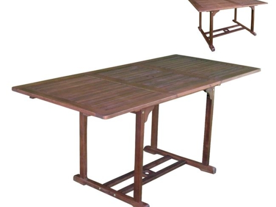 Επεκτεινόμενο Garden τραπέζι ακακίας 120-170x80x74 εκ