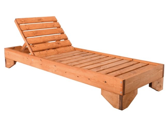 Verano ξαπλώστρα καρυδί από ξύλο πεύκου 77x214x28 εκ