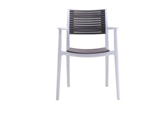 Akron πολυθρόνα εξωτερικού χώρου λευκή με sand beige 60x55x85 εκ