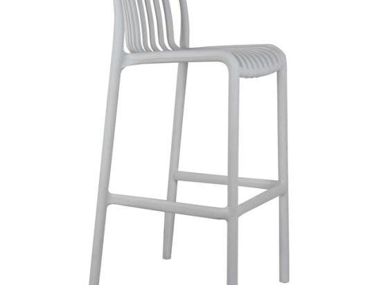 Moda σκαμπό bar στοιβαζόμενη pp λευκό 45x49x101 εκ