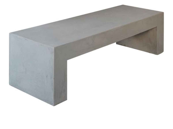 Πάγκος εξωτερικού χώρου γκρι από τσιμέντο Concrete 150x40x40 εκ