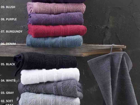 Laura πετσέτα soft gray μπάνιου 70x140 εκ