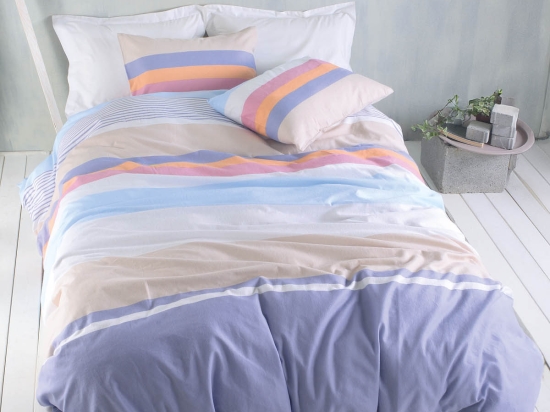 Jesse μπλε σετ σεντόνια ημίδιπλο flannel 160x260 εκ 