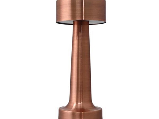 Πορτατίφ αφής επαναφορτιζόμενο led dimmable ροζ χρυσό μεταλλικό 9x21 εκ