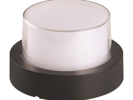 Απλίκα τοίχου στρογγυλή led pro ip65 μαύρη αλουμινίου 16.9x10 εκ