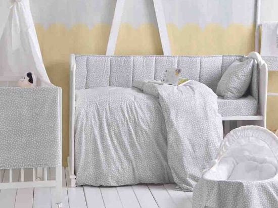 Cute γκρι πάντα για κούνια 43x200 εκ