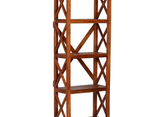 Ραφιέρα από μασίφ ξύλο ακακίας 60x30x160 εκ