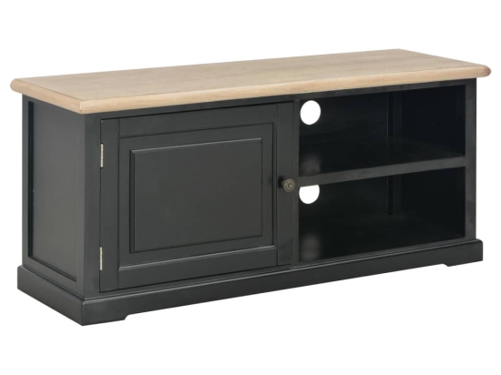 Έπιπλο τηλεόρασης μαύρο από παυλώνια 90x30x40 εκ 