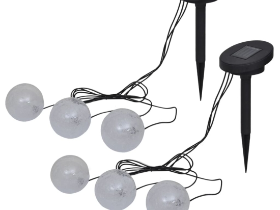 Ηλιακά φωτιστικά led πλωτά σετ 6 τεμαχίων για λιμνούλες και πισίνες