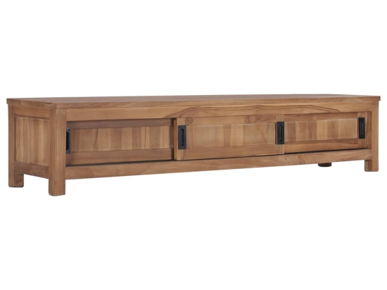 Έπιπλο τηλεόρασης από μασίφ ξύλο teak 150x30x30 εκ