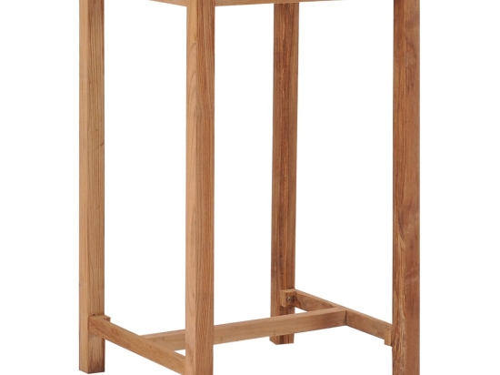 Τραπέζι μπαρ κήπου από μασίφ ξύλο teak 60x60x105 εκ