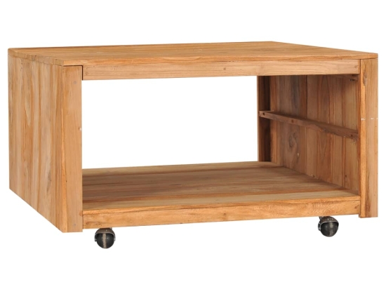 Τραπεζάκι σαλονιού από μασίφ ξύλο teak 80x80x40 εκ