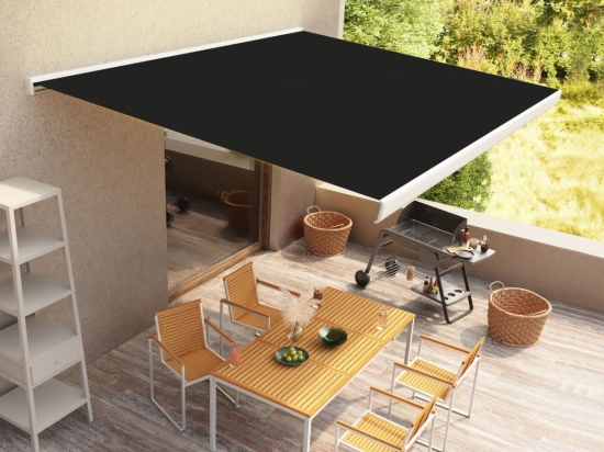 Τέντα κασετίνα με μοτέρ ανθρακί 450 x 300 εκ.