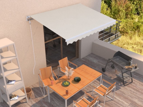 Τέντα Συρόμενη Αυτόματη Κρεμ 350 x 250 εκ.