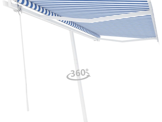 Τέντα Αυτόματη Ανεξάρτητη Μπλε/Λευκή 450 x 300 εκ.