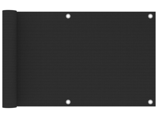 Διαχωριστικό Βεράντας Ανθρακί 75 x 500 εκ. από HDPE
