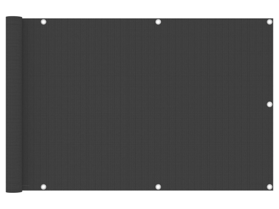 Διαχωριστικό Βεράντας Ανθρακί 90 x 500 εκ. από HDPE