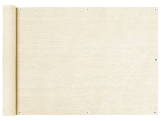 Διαχωριστικό Βεράντας Κρεμ 75 x 500 εκ. από HDPE 
