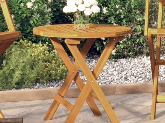 Τραπέζι Bistro Ø46 x 47 εκ. από Μασίφ Ξύλο Ακακίας