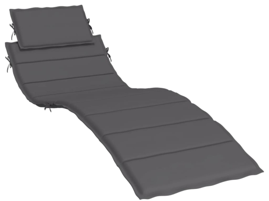 Μαξιλάρι ξαπλώστρας ανθρακί από ύφασμα Oxford 58x186x3 εκ