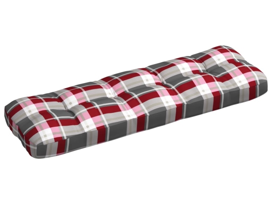 Μαξιλάρι καναπέ κόκκινο καρό 120x40x12 εκ