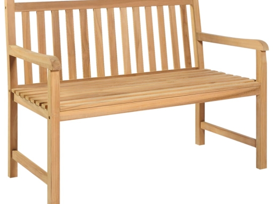 Παγκάκι κήπου από μασίφ ξύλο teak 114x60x90 εκ