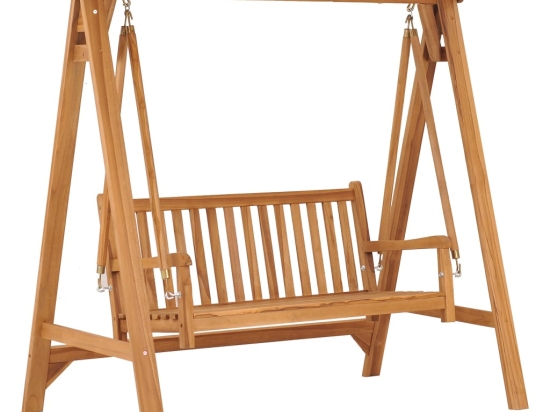 Κούνια κήπου από μασίφ ξύλο teak 170x96x171 εκ