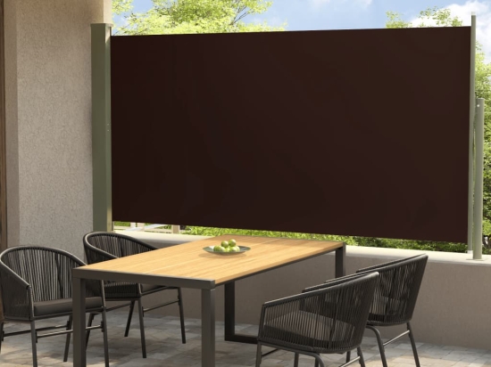 Σκίαστρο Πλαϊνό Συρόμενο Βεράντας Καφέ 160 x 300 εκ.