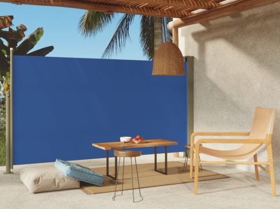 Σκίαστρο Πλαϊνό Συρόμενο Βεράντας Μπλε 170 x 300 εκ.