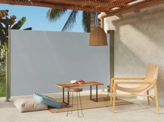 Σκίαστρο Πλαϊνό Συρόμενο Βεράντας Γκρι 180 x 300 εκ.