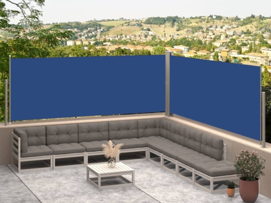 Διαχωριστικό Βεράντας Συρόμενο Μπλε 117 x 600 εκ.