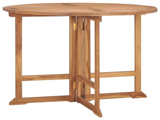Τραπέζι κήπου πτυσσόμενο από μασίφ ξύλο teak 110x75 εκ