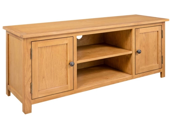 Έπιπλο τηλεόρασης από μασίφ ξύλο δρυός 110x35x44 εκ