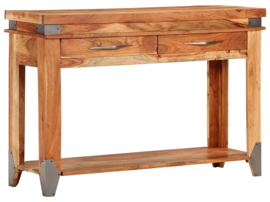 Τραπέζι κονσόλα από μασίφ ξύλο ακακίας 110x34x74 εκ