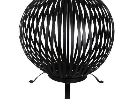 Esschert Design σφαιρικό τζάκι εξωτερικού χώρου από μαύρο ανθρακοχάλυβα 59x73 εκ