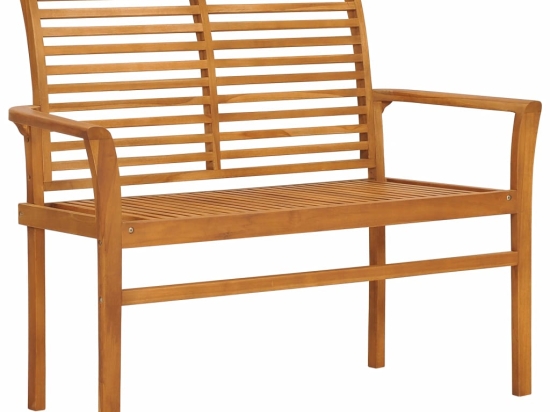 Παγκάκι κήπου από μασίφ ξύλο teak 112x55x94 εκ