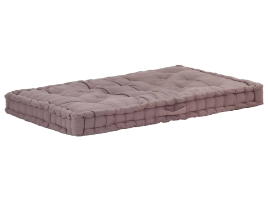 Μαξιλάρα δαπέδου taupe βαμβακερή 120x80x10 εκ