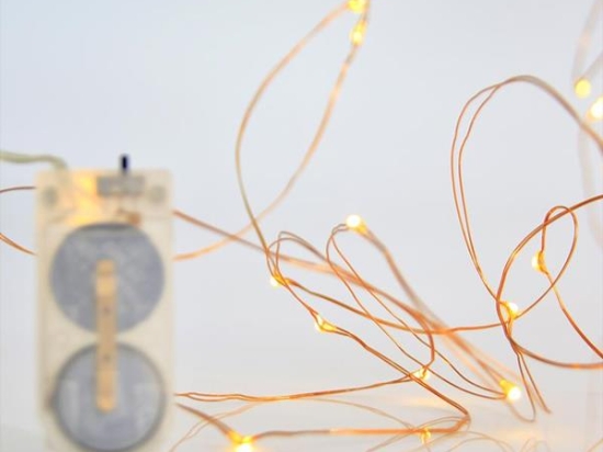 12 mini led με μπρονζέ χάλκινο καλώδιο IP20 soft white φως 110 εκ