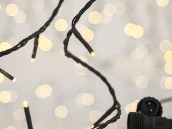 300 Led λαμπάκια IP44 με πράσινο επεκτεινόμενο καλώδιο σε θερμό λευκό φως 15 μ