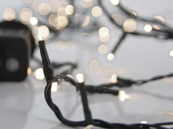 700 Led λαμπάκια με 8 προγράμματα μετασχηματιστή ρεύματος και πράσινο καλώδιο IP44 λευκό απαλό φως 3.5μ