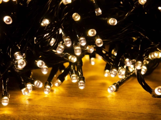 400 LED Εξωτερικού χώρου IP44 σταθερού φωτισμού  πράσινο καλώδιο - Soft White φως 20m G/SW